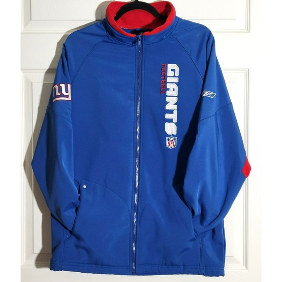 Reebok NFL Team Apparel Boys XL (18-20) NY Giants Football Jacket Blue Pre-Owned - Picture 1 of 12